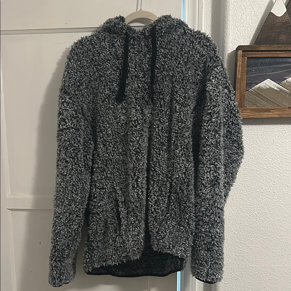 NWOT Cozy Gray Fuzzy Hoodie